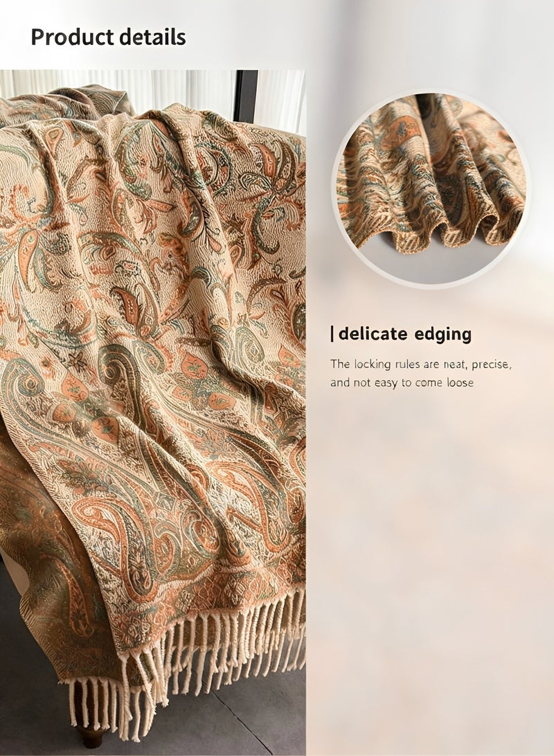 قِيرّا شال كشمير نسائي ناعم، وشاح شتوي سميك ودافئ، غطاء اكتاف انيق لفساتين السهرة والزفاف والسفر 68 في 200 سم - Image 4